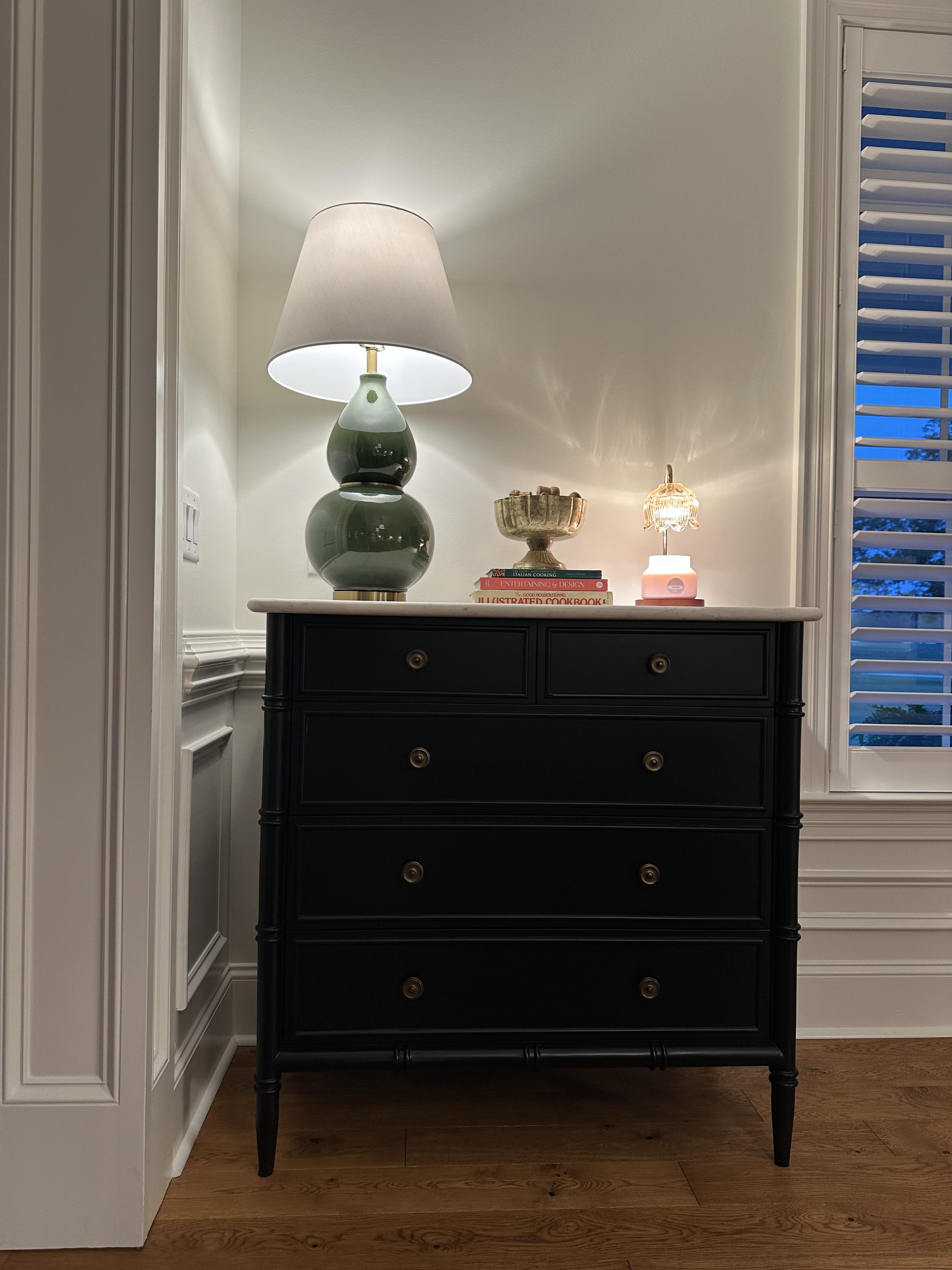 Black Chest with Decor in Kitchen