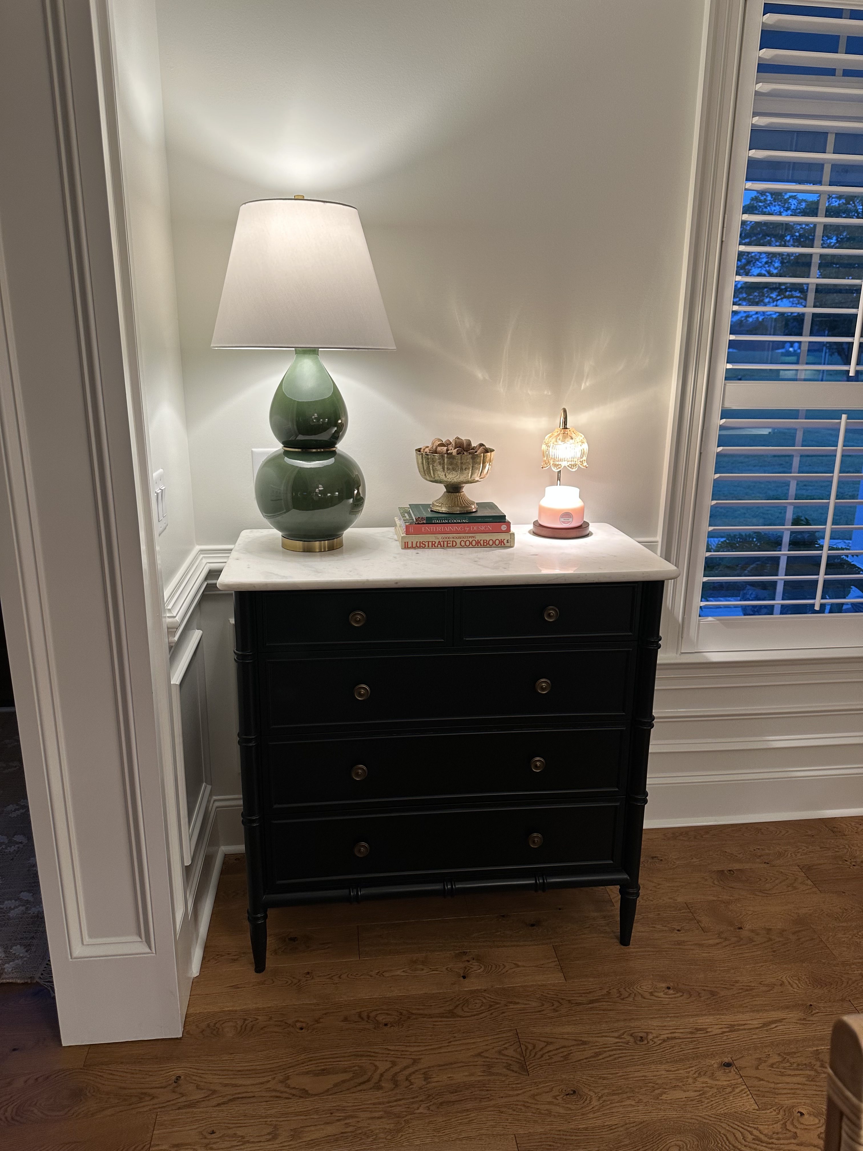 Black Chest with Decor in Kitchen